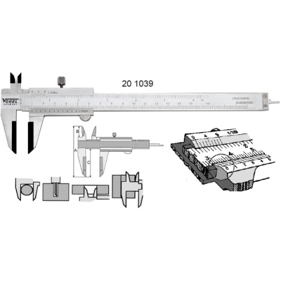 Штангенциркуль Vogel с твердосплавными губками